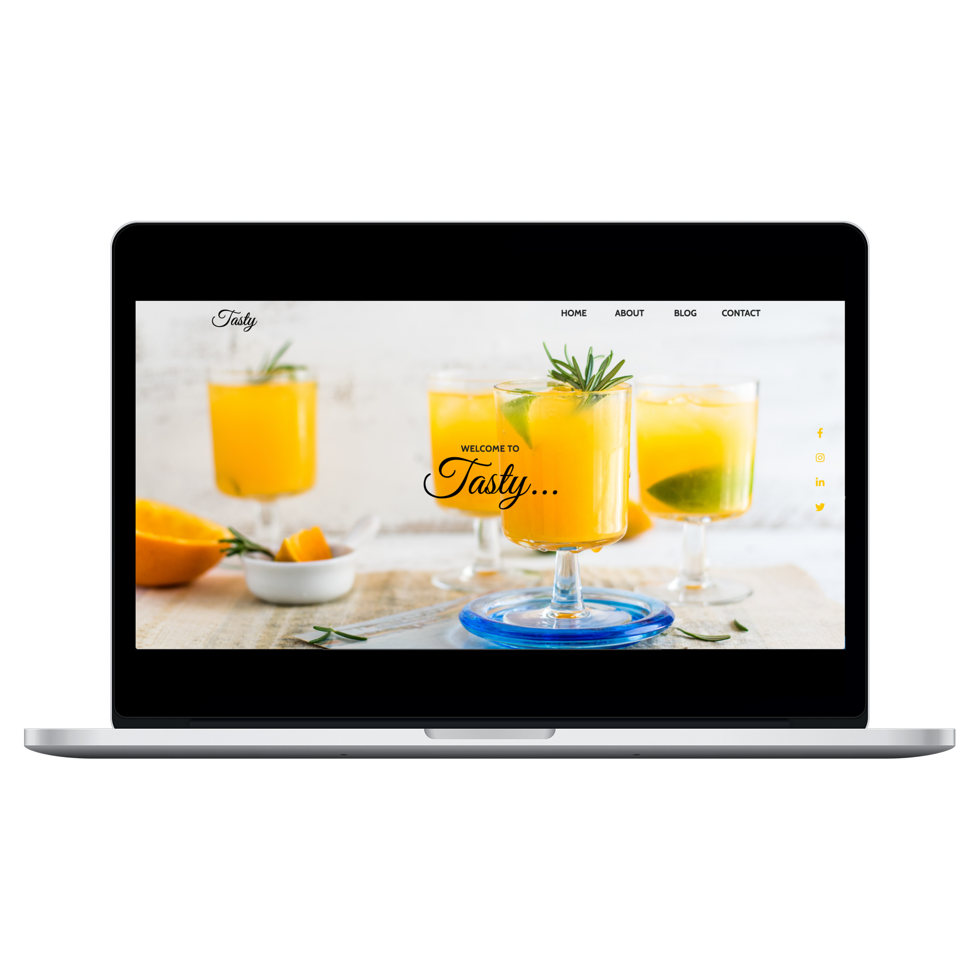 Mockup of Tasty on 15 inch Macbook Pro