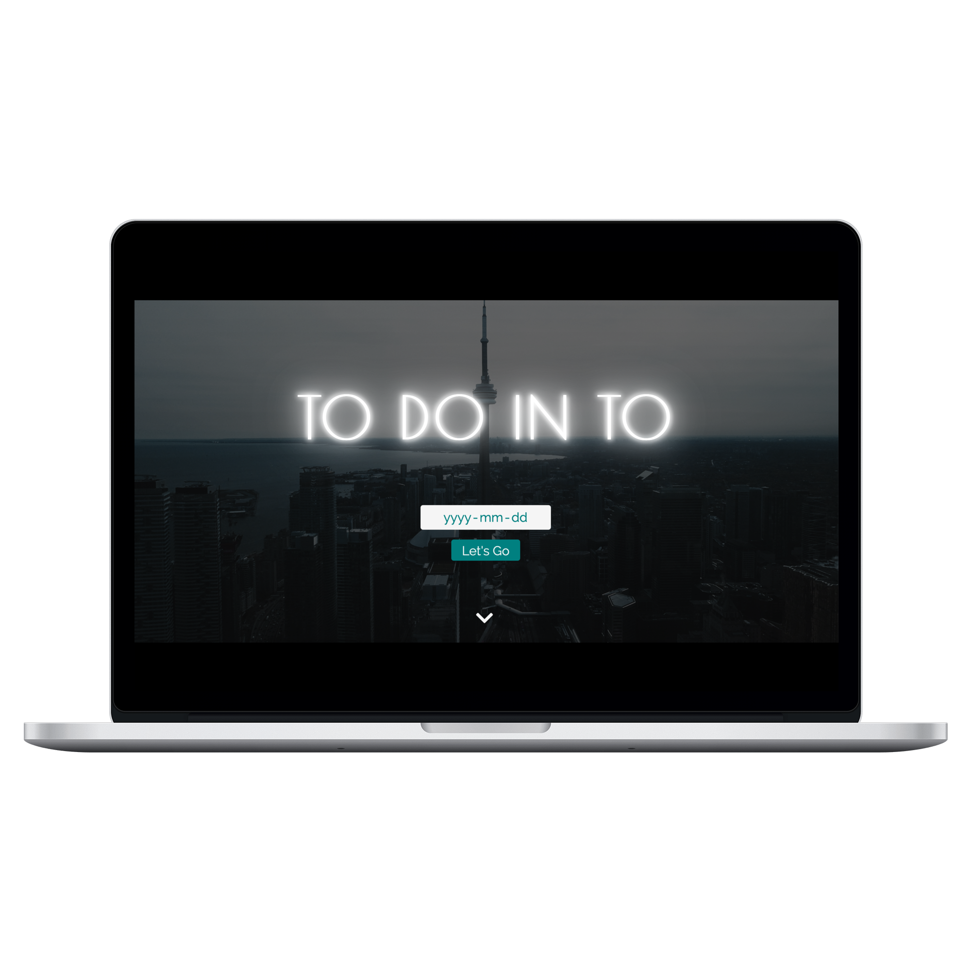 Mockup of To Do in TO on 15 inch Macbook Pro